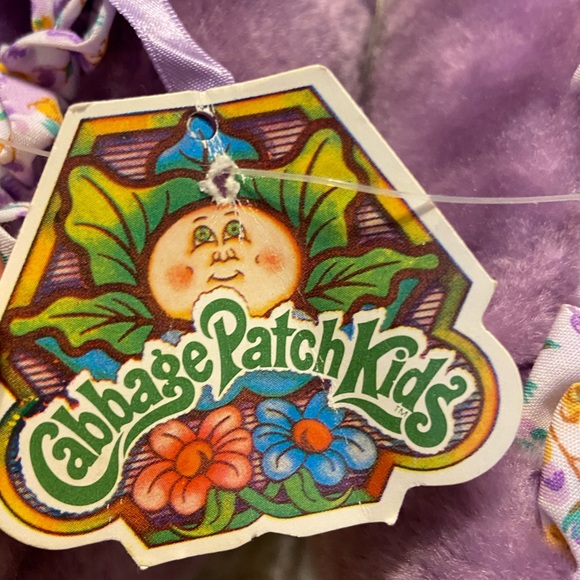 NWT! Vintage 1984 Cabbage Patch Kids Purple doll slippers 9-10 stuffed plush - Picture 2 of 9